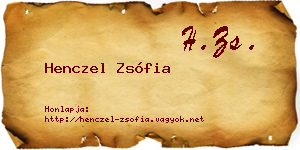 Henczel Zsófia névjegykártya