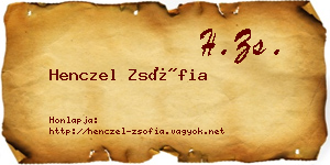 Henczel Zsófia névjegykártya